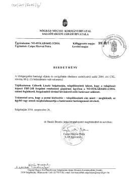 Page 1 NÓGRÁD MEGYEI KORMÁNYHIVATAL SALGÓTARJÁNI
