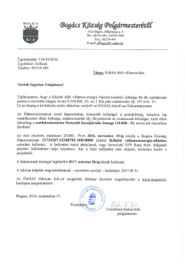 Tájékoztatás a fizetendő hozzájárulásról