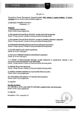 Page 1 M e g h í v ó Herceghalom Község Önkormányzat Képviselő