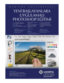 EKİ 1 Uygulamalı Photoshop Eğitimi