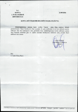 Page 1 T.C. KONYA 21/09/2016 2. İCRA DAİRESİ 2009/5280 ESAS