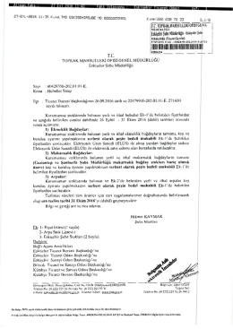 toprak mahsülleri ofisi genel müdürlüğü hububat satışı hk.