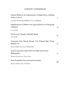 Page 1 CONTENT / İ&Ccedil;İNDEKİLER Proposed Model for the
