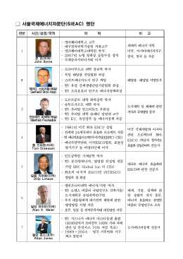 서울국제에너지자문단(SIEAC) 명단