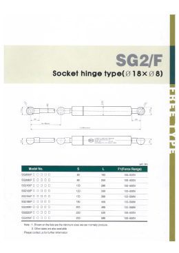 Page 1 SG2/ Socket hinge flype(2) 18× (2) 8) 20) S는 1{Strok