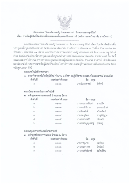 Page 1 ประกาศมหาวิทยาลัยราชภัฏวไลยอลงกรณ์ ในพระบรมราชูปถัมภ์ เรื่อง