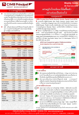 Weekly Guide เศรษฐกิจไทยมีแนวโน้มฟื้นตัว อย่างค่อยเ