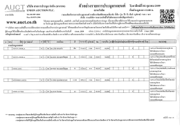 รายการประมูลรถยนต์ สาขารังสิต คลอง 8 วันอาทิตย์ที่ 2