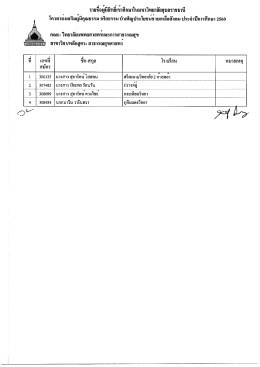 Page 1 # - "=ts = = 9 = ** = รายชื่อผูมีสิทธิเขาศึกษาในมหาวิทยาลัย