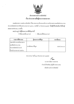 ประกาศ ราย ชื่อ ผู้ ชนะ การ เสนอ ราคา
