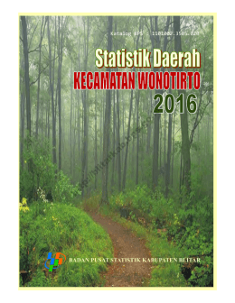 Statistik Daerah Kecamatan Wonotirto 2016
