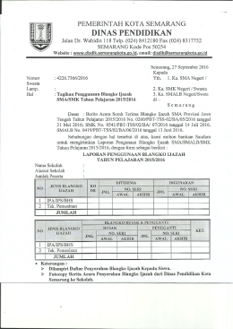 Page 1 PEMERINTAH KOTA SEMARANG DINAS PENDIDIKAN