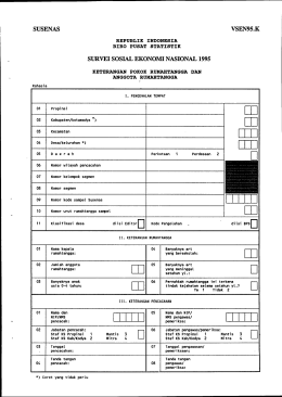 susenas vsen95 .k - IHSN Survey Catalog