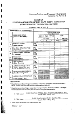 Pedoman Pelaksanaan Pengadaan Barang/Jasa