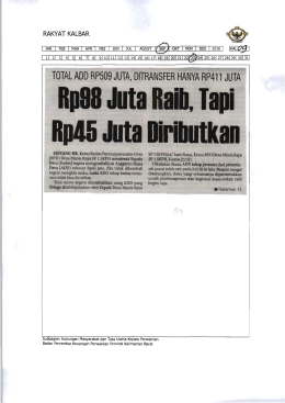 Page 1 RAKYAT KALBAR *: : ArN - IJAN FEB MARIAPR MEI JUN