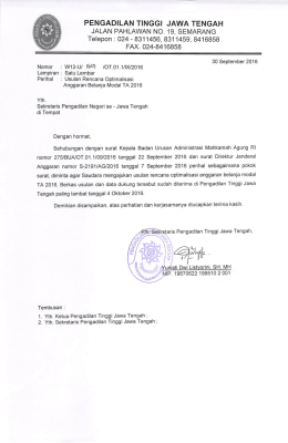 Page 1 PENGADILAN TINGGI JAWA TENGAH JALAN PAHLAWAN