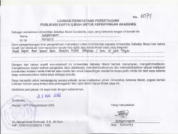 Page 1 No. 607 | LEMBAR PERNYATAAN PERSETUJUAN