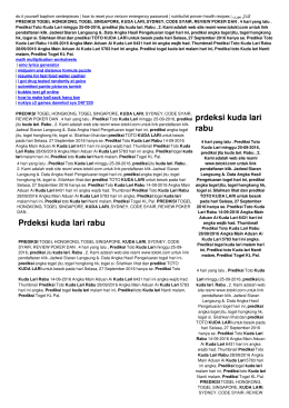 prdeksi kuda lari rabu