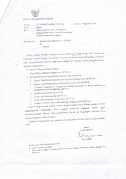 Surat Kepala BKN Pusat