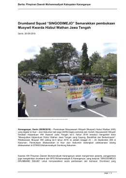 Semarakkan pembukaan Musywil Kwarda Hizbul Wathan Jawa