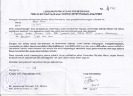 Page 1 No. 4 2%g- LEMBAR PERINYATAAN PERSETUJUAN