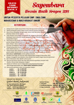 sayembara desain batik sragen 2016