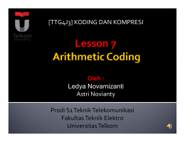 arithmetic coding - Ledya Novamizanti