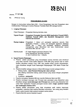 (WAF),Database Firewall (DBF), dan Bandwidth Management