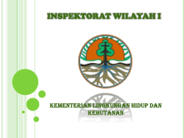 Profil Inspektorat Wilayah I - ITJEN