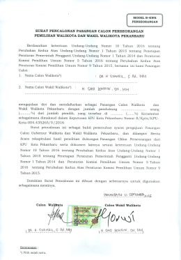 Page 1 MODEL B-KWK PERSEORANGAN SURAT PENCALONAN