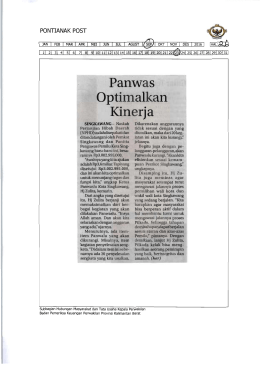 Page 1 PONTIANAK POST zi N = , JAN FEBT MART APR MEI JUN