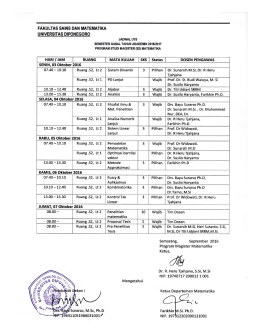 jadwal ujian tengah semester gasal ta 2016/2017