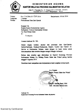 Mohon data qari-qariah