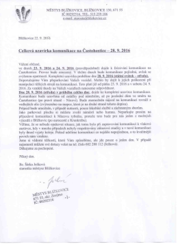 Celkov&aacute; uzav&iacute;rka komunikace na Častohostice