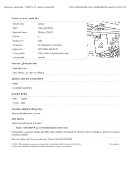 Informace o pozemku p.č. 236/1