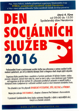 Pozv&aacute;nka - Den soci&aacute;ln&iacute;ch služeb 2016