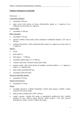 Priloha 3 Pozadovane technicke parametry a specifikace