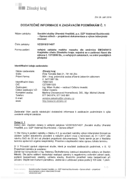 Dodatečné informace č. 1