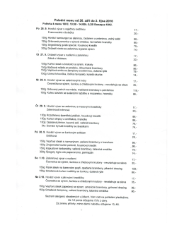 Denn&iacute; menu 26.9.