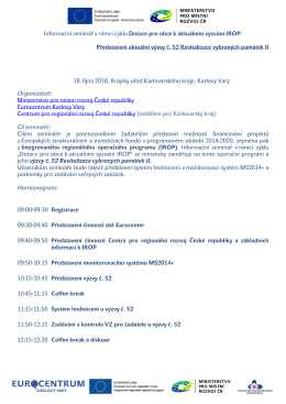 Page 1 . *** EVROPSKÁ UNIE MINISTERSTVO * : Fond Soudržnosti