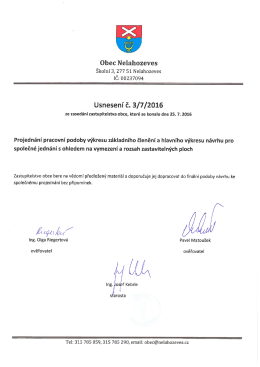 usnesení zastupitelstva č. 3/7/2016