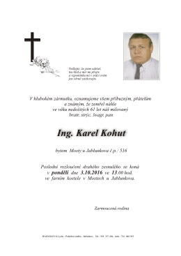 parte Kohut - Pohřební služba Lydie Hajdukové