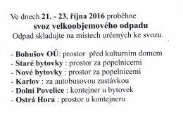 Svoz velkoobjemov&eacute;ho odpadu