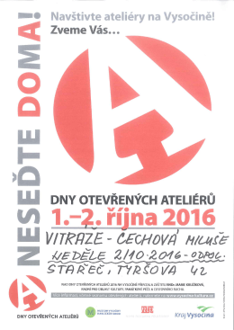 Dny otevřen&yacute;ch ateli&eacute;rů