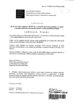 Page 1 Sp. zn.: S-MHMP 1647796/2016 ZDR P RA | H A  HLAVNÍ