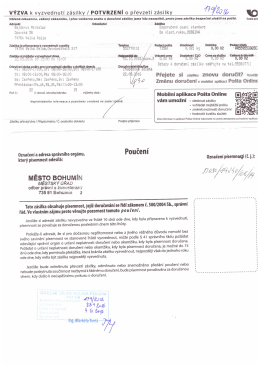179/2016 - V&yacute;zva k vyzvednut&iacute; z&aacute;silky, Miroslav Gajdorus, Město
