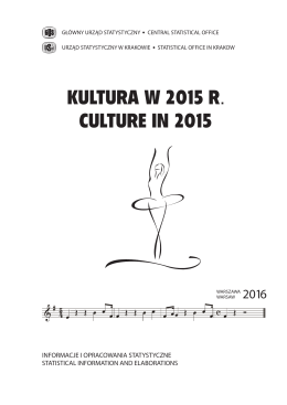 Kultura w 2015 roku - Narodowe Centrum Kultury