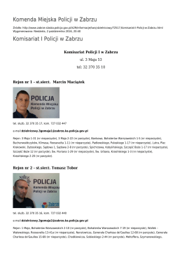 Generuj PDF - Komenda Miejska Policji w Zabrzu
