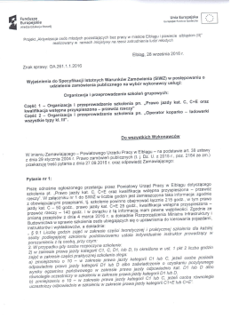 WYJAŚNIENIA DO SIWZ - Powiatowy Urząd Pracy w Elblągu