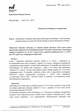 pytania i odpowiedzi do SIWZ